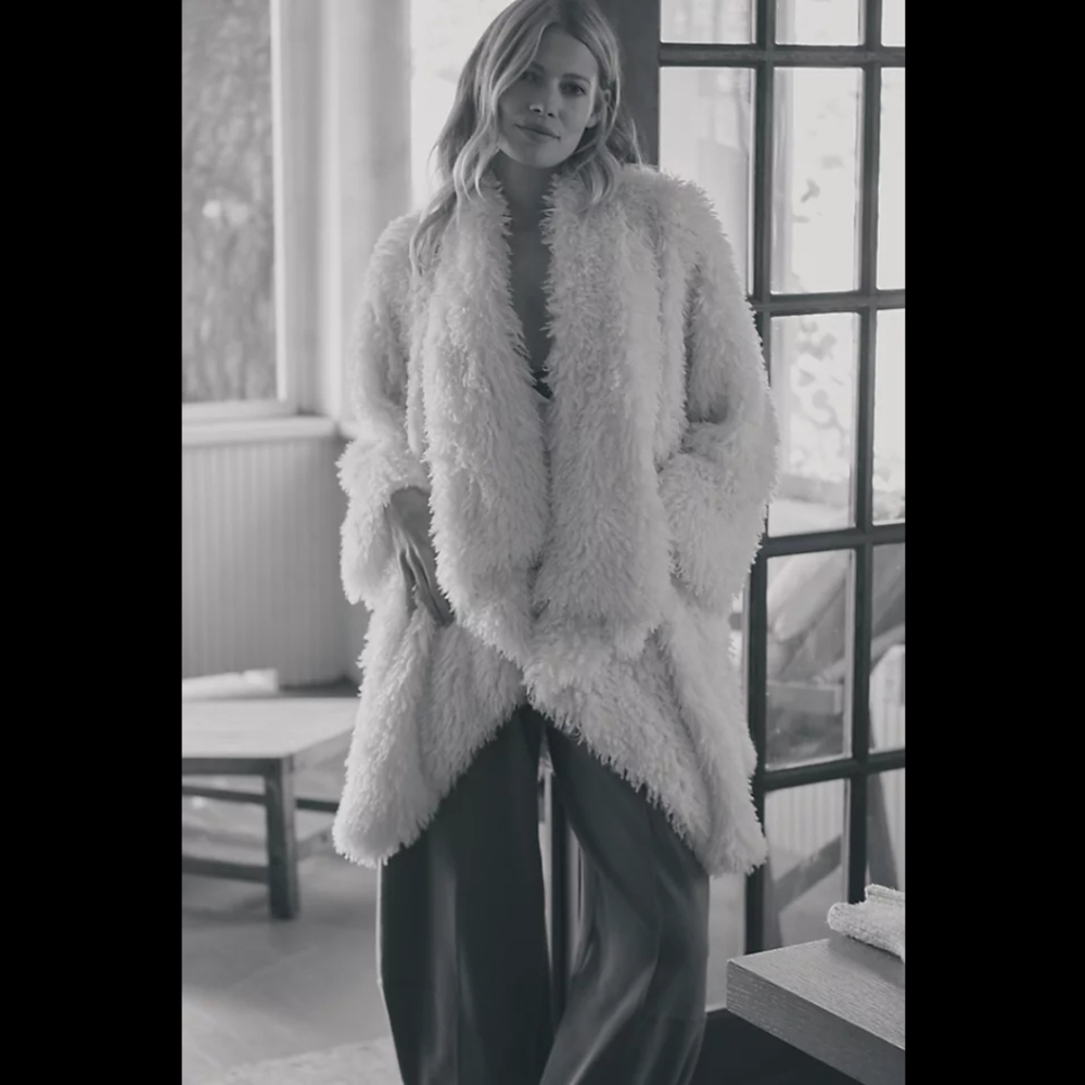 Anthropologie Luxe Faux Fur Jacket